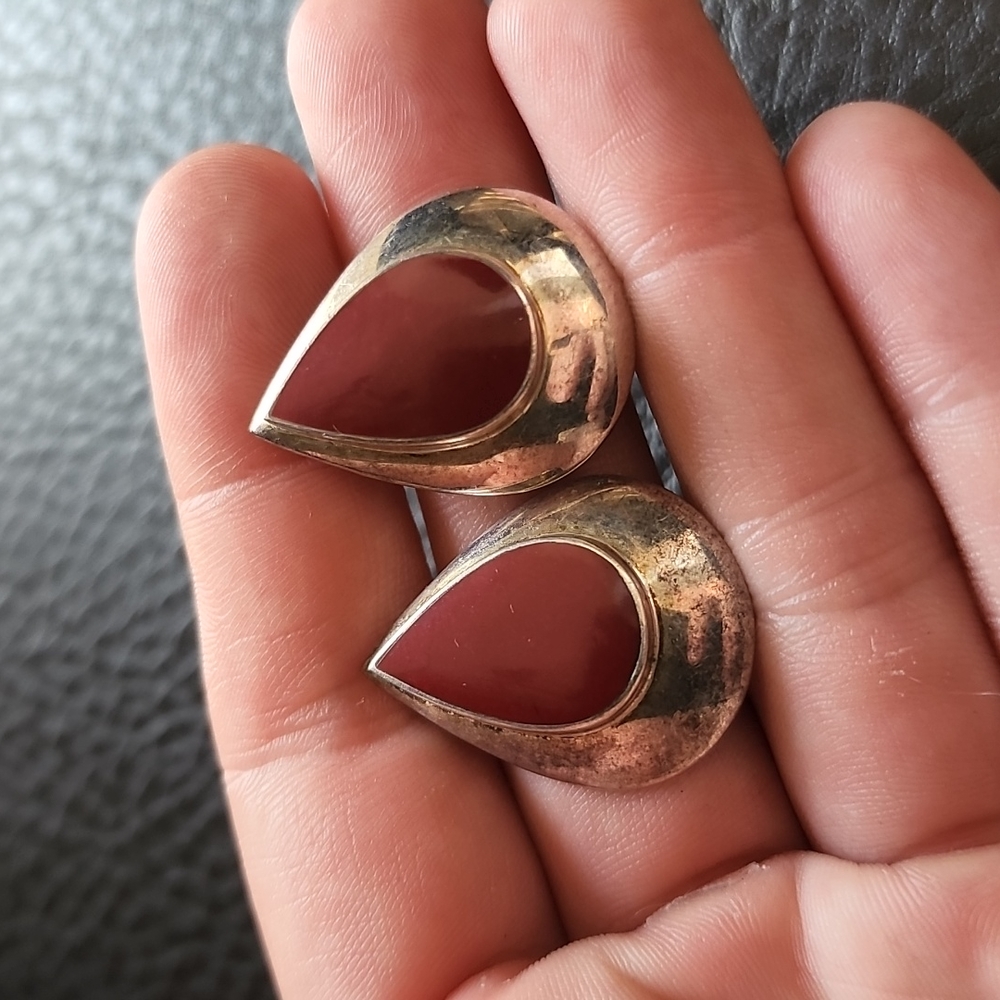 VTG sterling silver clip on earrings